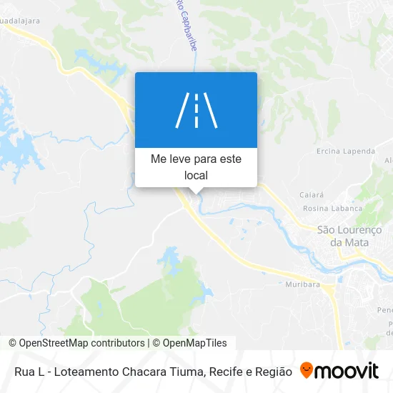 Rua L - Loteamento Chacara Tiuma mapa