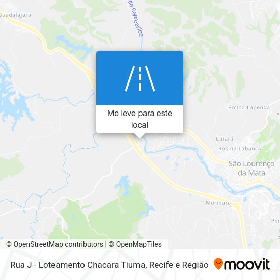 Rua J - Loteamento Chacara Tiuma mapa