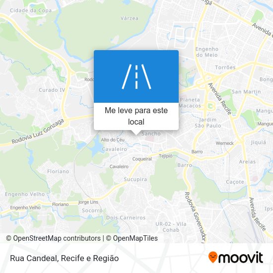Rua Candeal mapa