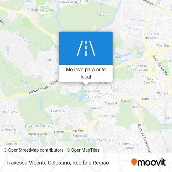 Travessa Vicente Celestino mapa