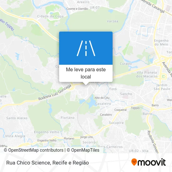 Rua Chico Science mapa