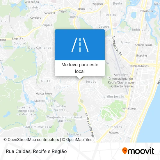 Rua Caldas mapa