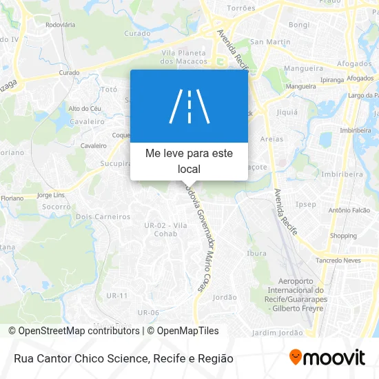 Rua Cantor Chico Science mapa
