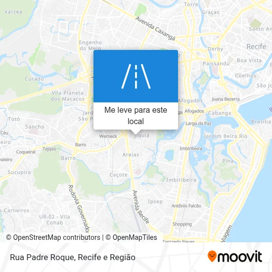 Rua Padre Roque mapa