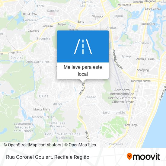 Rua Coronel Goulart mapa