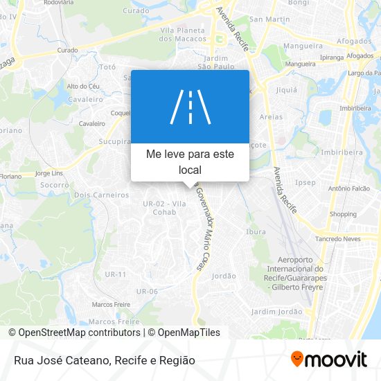 Rua José Cateano mapa