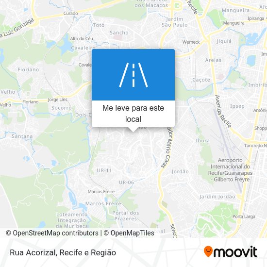 Rua Acorizal mapa