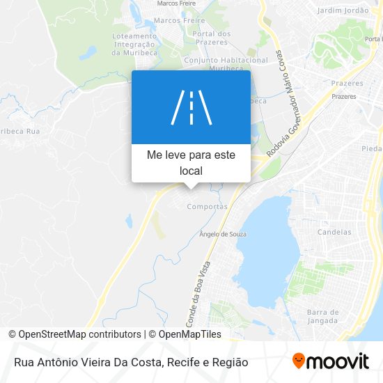 Rua Antônio Vieira Da Costa mapa