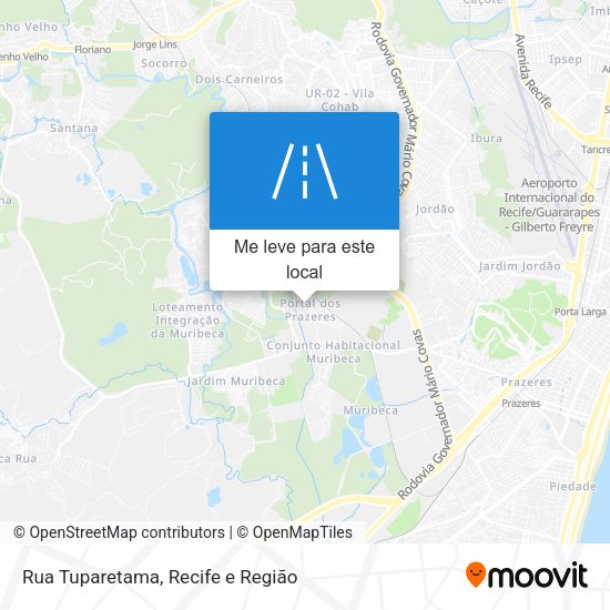 Rua Tuparetama mapa