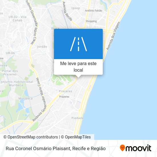 Rua Coronel Osmário Plaisant mapa