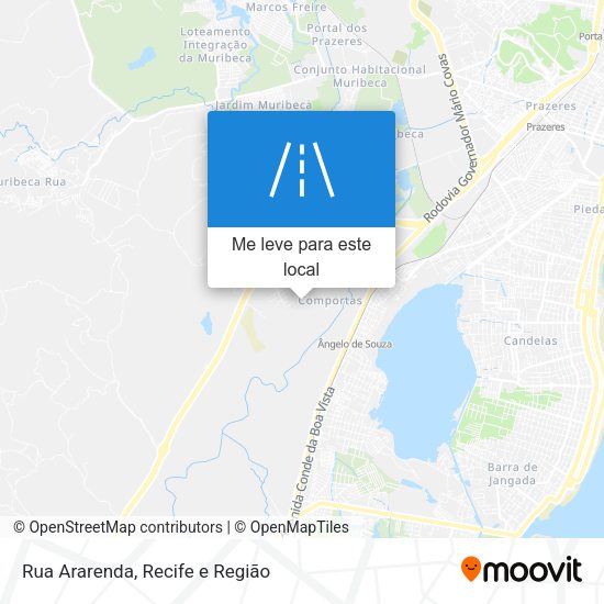 Rua Ararenda mapa