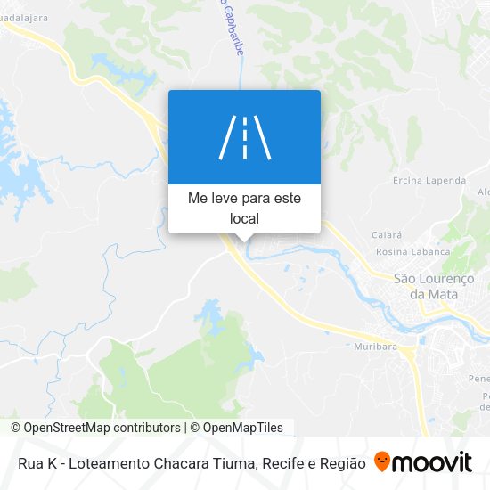 Rua K - Loteamento Chacara Tiuma mapa