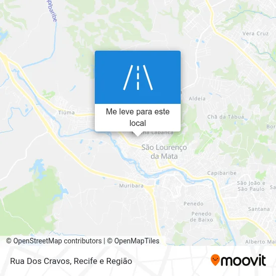 Rua Dos Cravos mapa