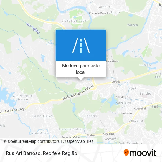 Rua Ari Barroso mapa