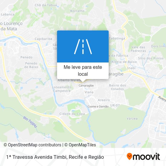 1ª Travessa Avenida Timbi mapa