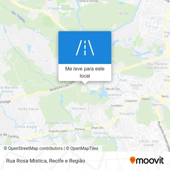 Rua Rosa Mistica mapa