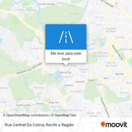 Rua Central Da Colina mapa