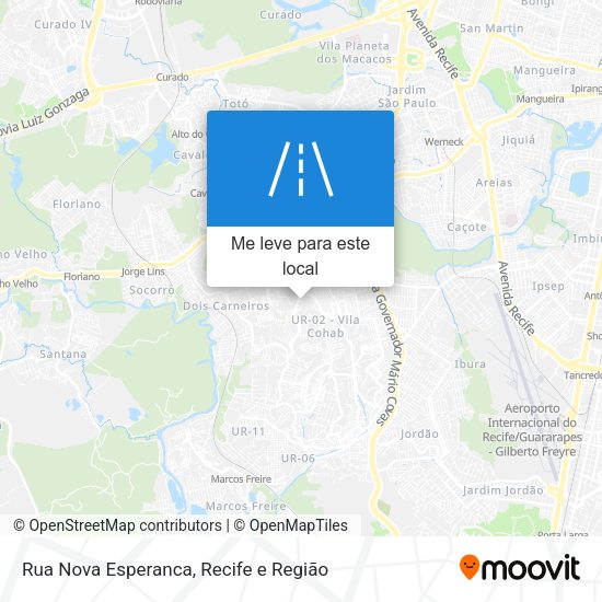 Rua Nova Esperanca mapa