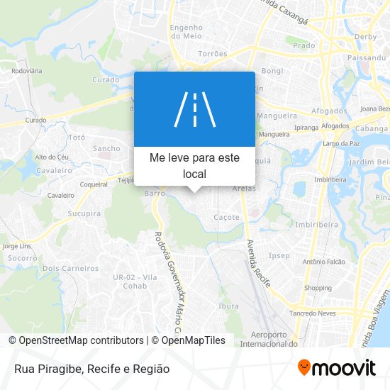 Rua Piragibe mapa