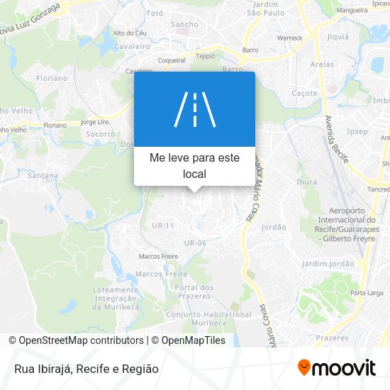 Rua Ibirajá mapa