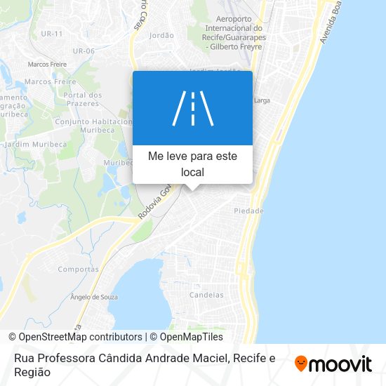 Rua Professora Cândida Andrade Maciel mapa