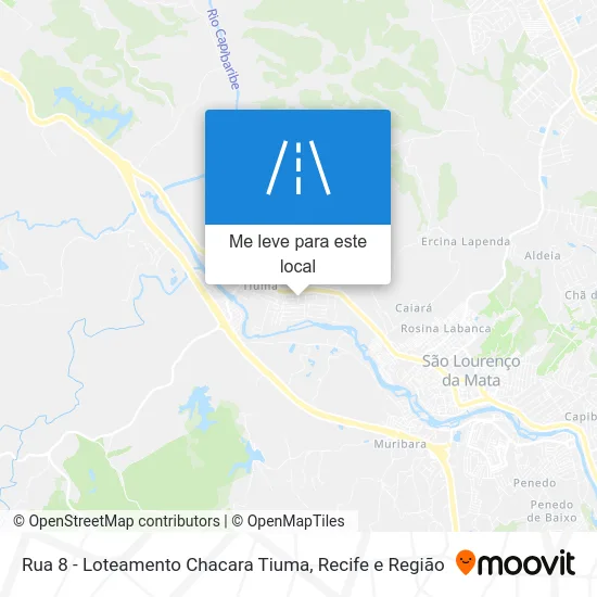Rua 8 - Loteamento Chacara Tiuma mapa