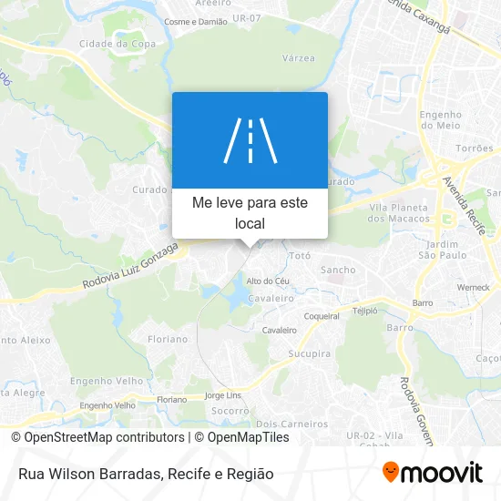Rua Wilson Barradas mapa