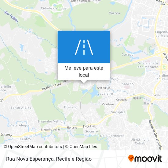 Rua Nova Esperança mapa