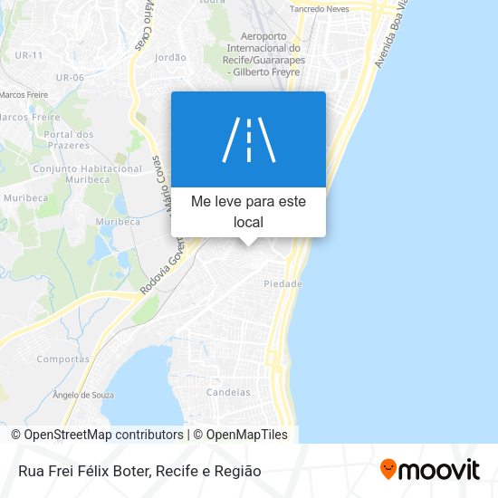 Rua Frei Félix Boter mapa