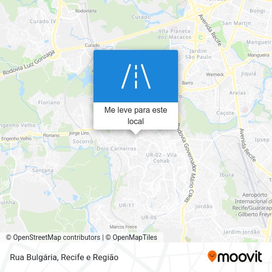 Rua Bulgária mapa