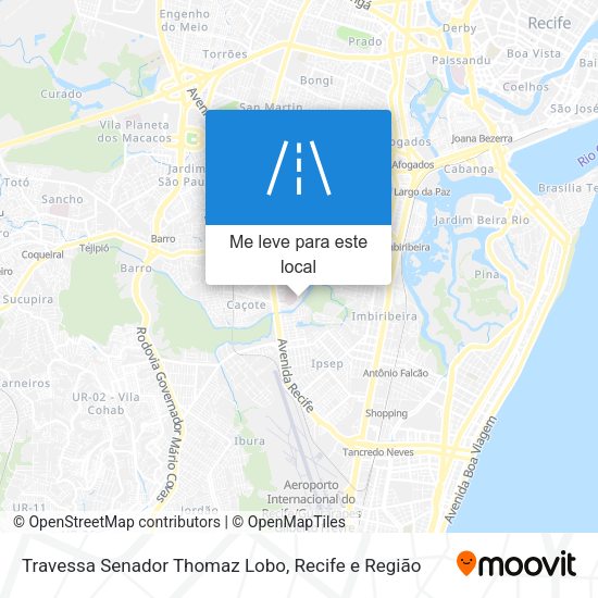 Travessa Senador Thomaz Lobo mapa
