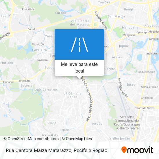 Rua Cantora Maiza Matarazzo mapa