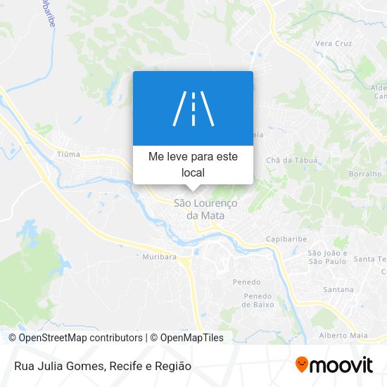 Rua Julia Gomes mapa