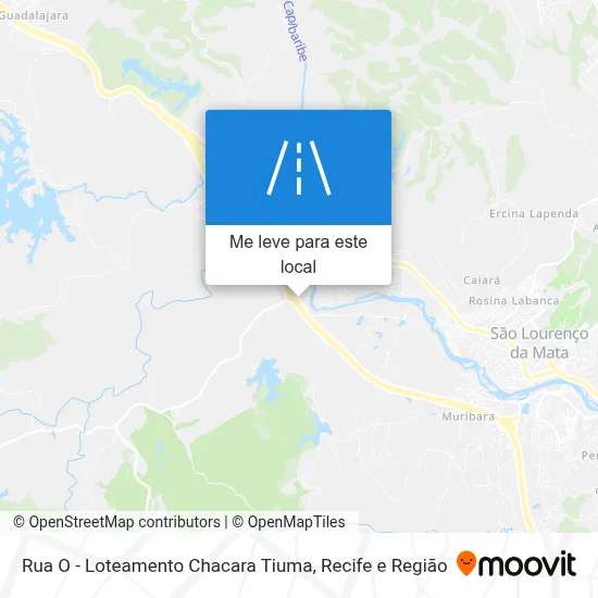 Rua O - Loteamento Chacara Tiuma mapa