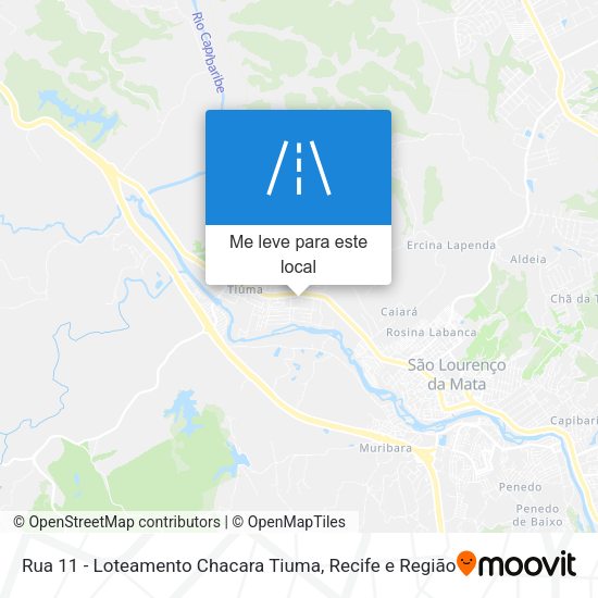 Rua 11 - Loteamento Chacara Tiuma mapa