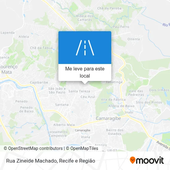 Rua Zineide Machado mapa