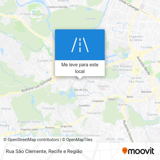 Rua São Clemente mapa