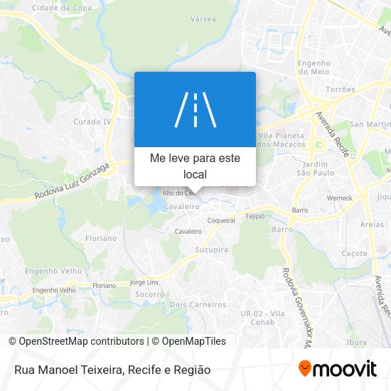 Rua Manoel Teixeira mapa
