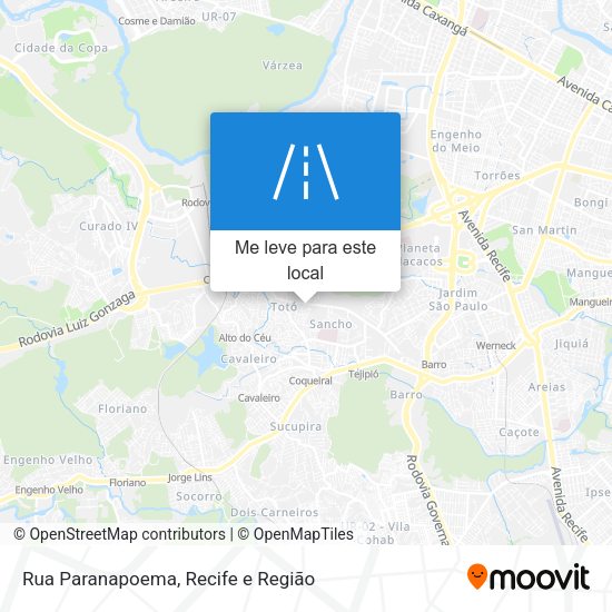 Rua Paranapoema mapa