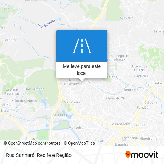 Rua Sanharó mapa