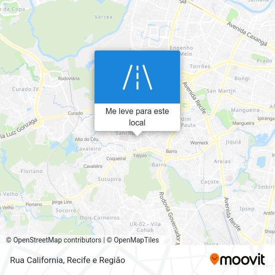 Rua California mapa