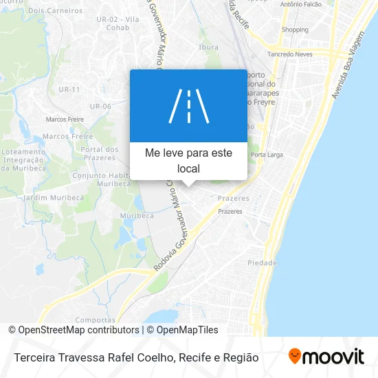 Terceira Travessa Rafel Coelho mapa