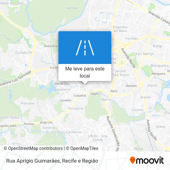 Rua Aprígio Guimarães mapa