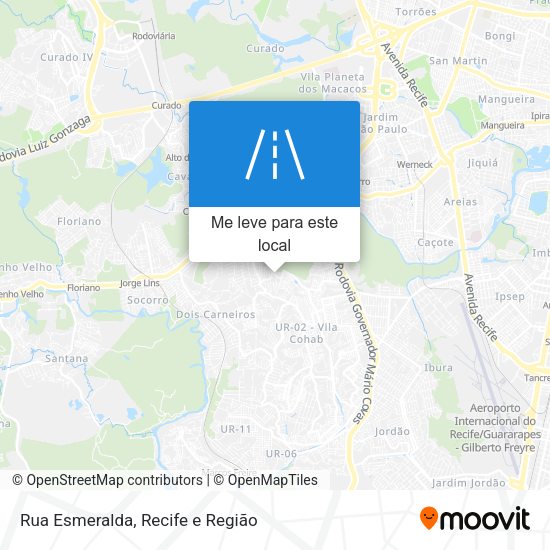 Rua Esmeralda mapa