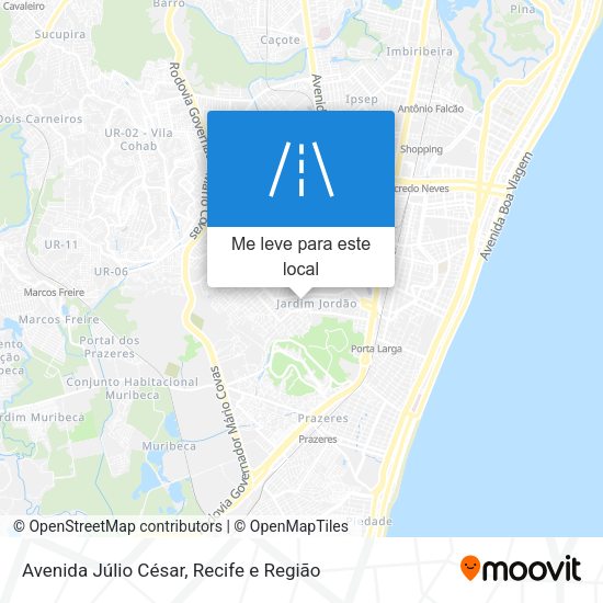 Avenida Júlio César mapa