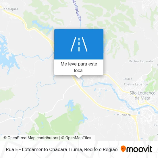 Rua E - Loteamento Chacara Tiuma mapa