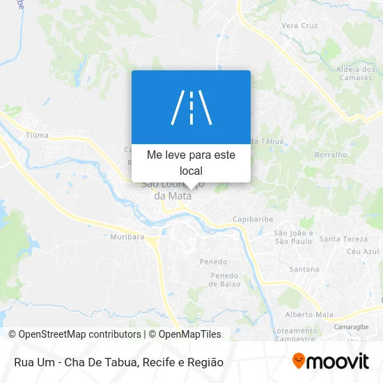 Rua Um - Cha De Tabua mapa