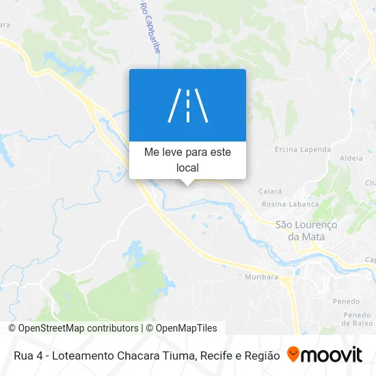 Rua 4 - Loteamento Chacara Tiuma mapa