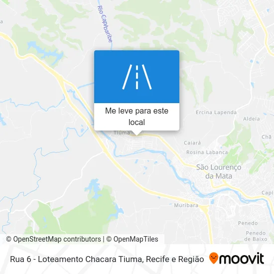 Rua 6 - Loteamento Chacara Tiuma mapa