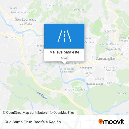 Rua Santa Cruz mapa